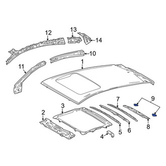Toyota OE - Rear Right Roof Header Panel Bracket
