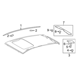 Toyota OE - Roof - Exterior Trim (With Sunroof)