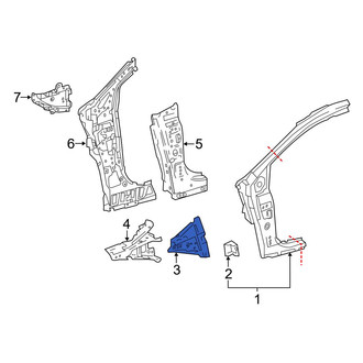 Toyota OE - Front Left Body A-Pillar Reinforcement Plate