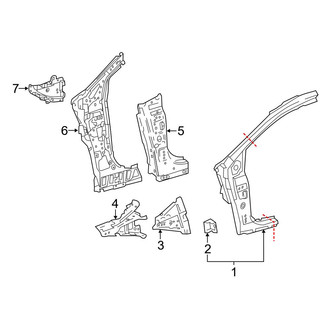 Toyota OE - Pillars, Rocker & Floor - Hinge Pillar