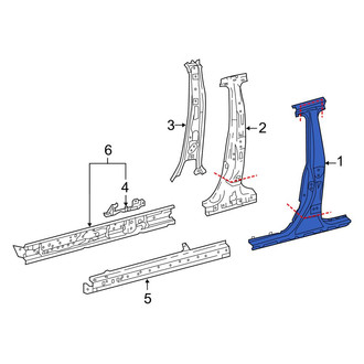 Toyota OE - Center Left Body B-Pillar and Rocker Panel