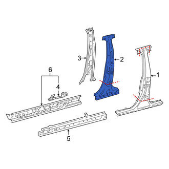 Toyota OE - Center Left Body B-Pillar Reinforcement