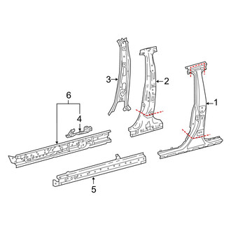 Toyota OE - Pillars, Rocker & Floor - Center Pillar & Rocker