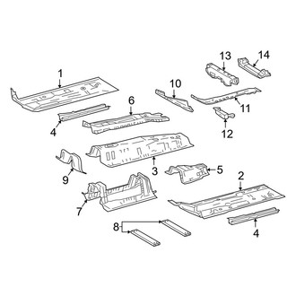 Toyota OE - Pillars, Rocker & Floor - Floor & Rails