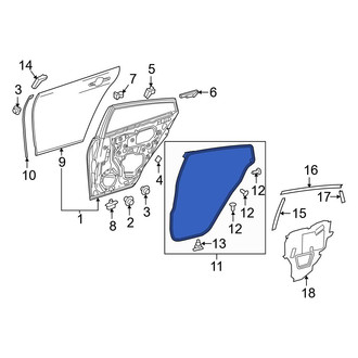 Toyota OE - Rear Left Door Seal