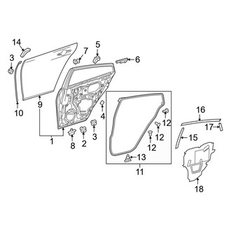 Toyota OE - Rear Door - Door & Components