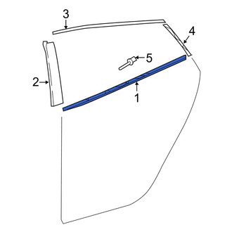 Toyota OE - Rear Left Door Belt Molding