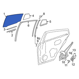 Toyota OE - Front Left Door Glass