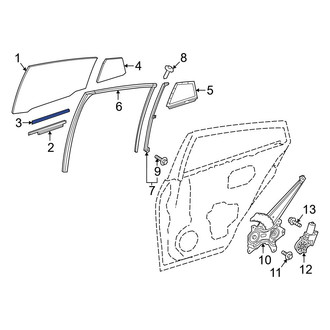 Toyota OE - Door Glass Seal