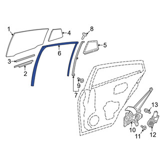 Toyota OE - Rear Left Window Channel