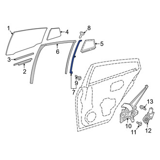 Toyota OE - Rear Right Door Window Division Bar