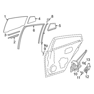 Toyota OE - Rear Door - Glass & Hardware