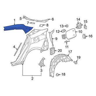 Toyota OE - Rear Left Roof Side Rail