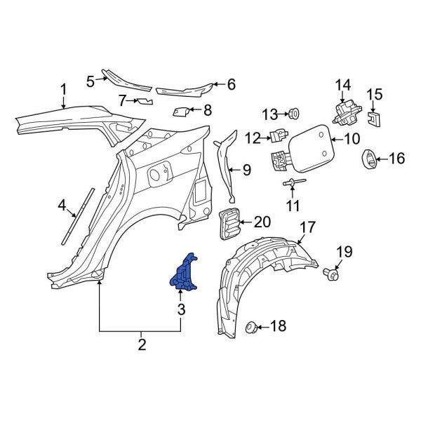 Quarter Panel Bracket