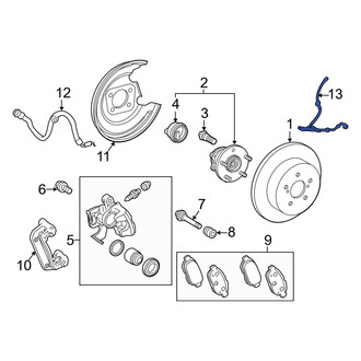 Toyota OE - Rear Left ABS Wheel Speed Sensor Wiring Harness