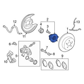 Toyota OE - Rear Wheel Bearing and Hub Assembly