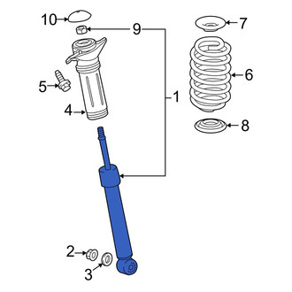 Toyota OE - Rear Suspension Shock Absorber