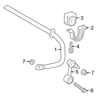 Toyota OE - Rear Suspension - Stabilizer Bar & Components