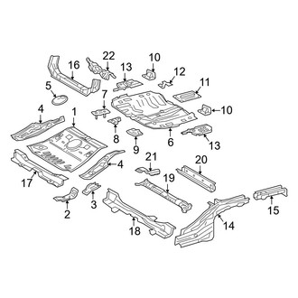 Toyota OE - Rear Body & Floor - Floor & Rails
