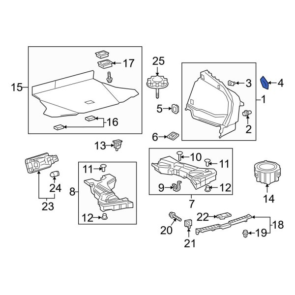 Quarter Panel Trim Panel Bracket