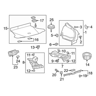Toyota OE - Rear Body & Floor - Interior Trim (Side Trim & Floor, W/O Prime, With Spare Tire), (Four / Four Touring / Three / Three Touring / Two / Two Eco)