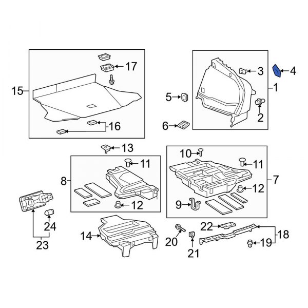 Quarter Panel Trim Panel Bracket