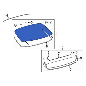 Toyota OE - Rear Upper Liftgate Glass