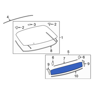 Toyota OE - Rear Lower Liftgate Glass