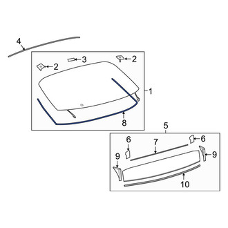 Toyota OE - Rear Upper Liftgate Reveal Molding