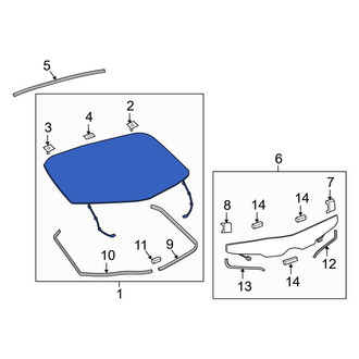 Toyota OE - Rear Upper Liftgate Glass