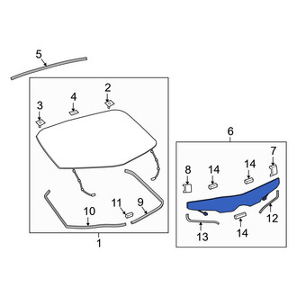 Toyota OE - Rear Lower Liftgate Glass