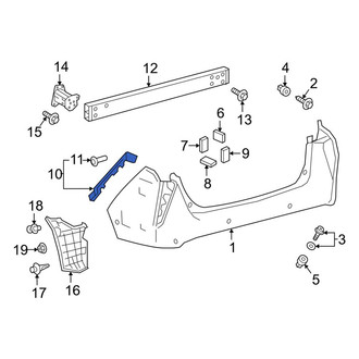Toyota OE - Rear Right Bumper Guide