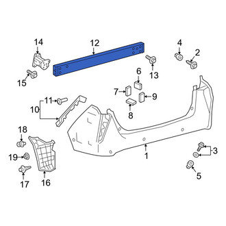 Toyota OE - Rear Bumper Impact Bar