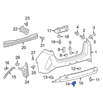 Toyota OE - Rear Left Tow Eye Cap