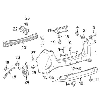 Toyota OE - Rear Bumper - Bumper & Components (LE / Limited / XLE)