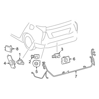 Toyota OE - Rear Bumper - Electrical Components (Four / Four Touring / Three / Three Touring / Two / Two Eco)