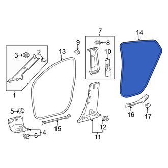Toyota OE - Rear Left Door Seal