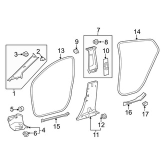 Toyota OE - Pillars, Rocker & Floor - Interior Trim