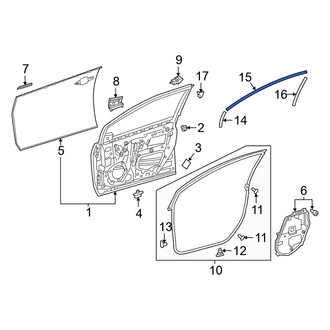 Toyota OE - Front Left Upper Black Out Tape