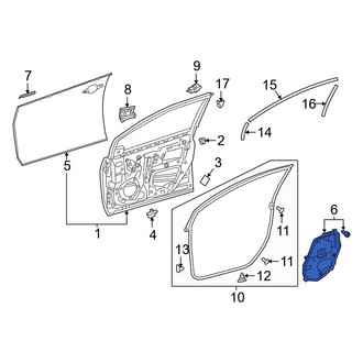 Toyota OE - Front Left Door Water Deflector