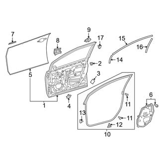 Toyota OE - Front Door - Door & Components
