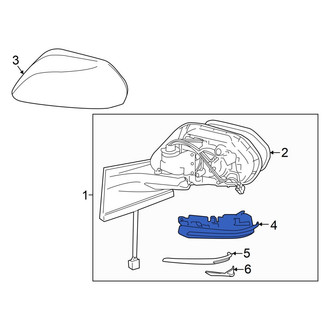 Toyota OE - Front Right Door Mirror Cover