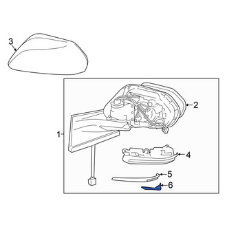 Toyota OE - Front Left Door Mirror Cover