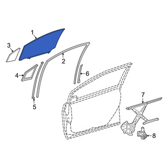 Toyota OE - Front Left Door Glass