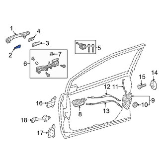 Toyota OE - Front Outer Exterior Door Handle Pad