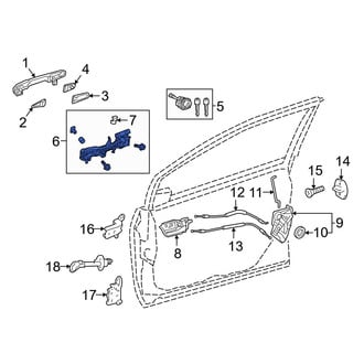 Toyota OE - Front Left Exterior Door Handle Base