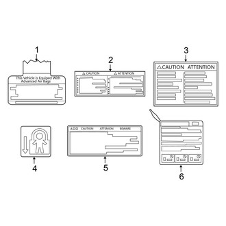 Toyota OE - Information Labels - Labels (Interior)