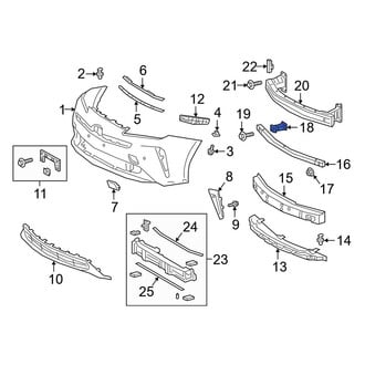 Toyota OE - Right Bumper Impact Bar Bracket
