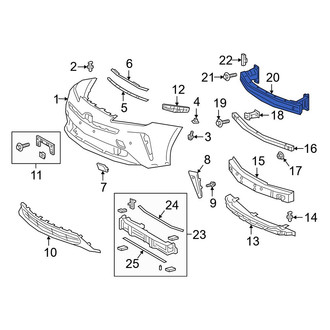 Toyota OE - Front Upper Bumper Impact Bar