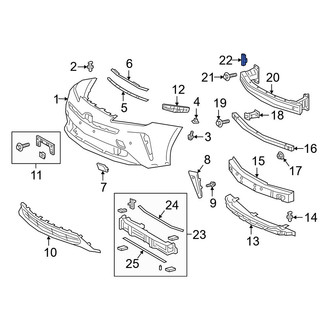 Toyota OE - Front Bumper Impact Bar Bracket